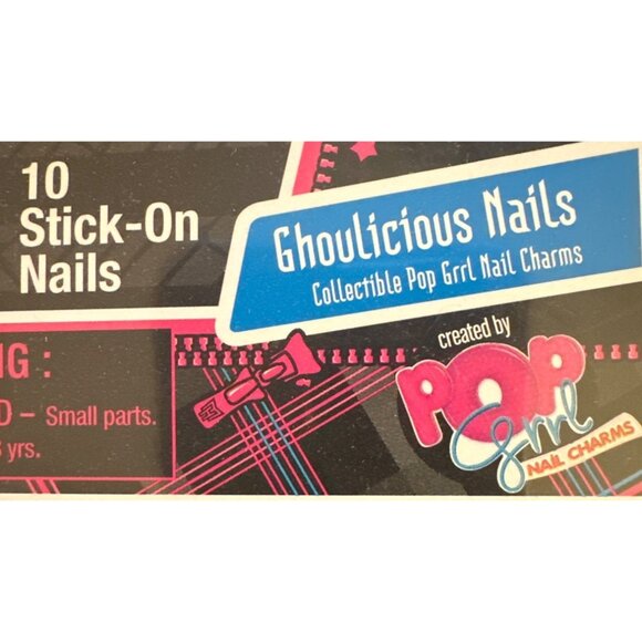 Monster High Ghoulicious Nails 10 Stick-On Nail Charms By Pop Girl Skulls & Art - Picture 6 of 9